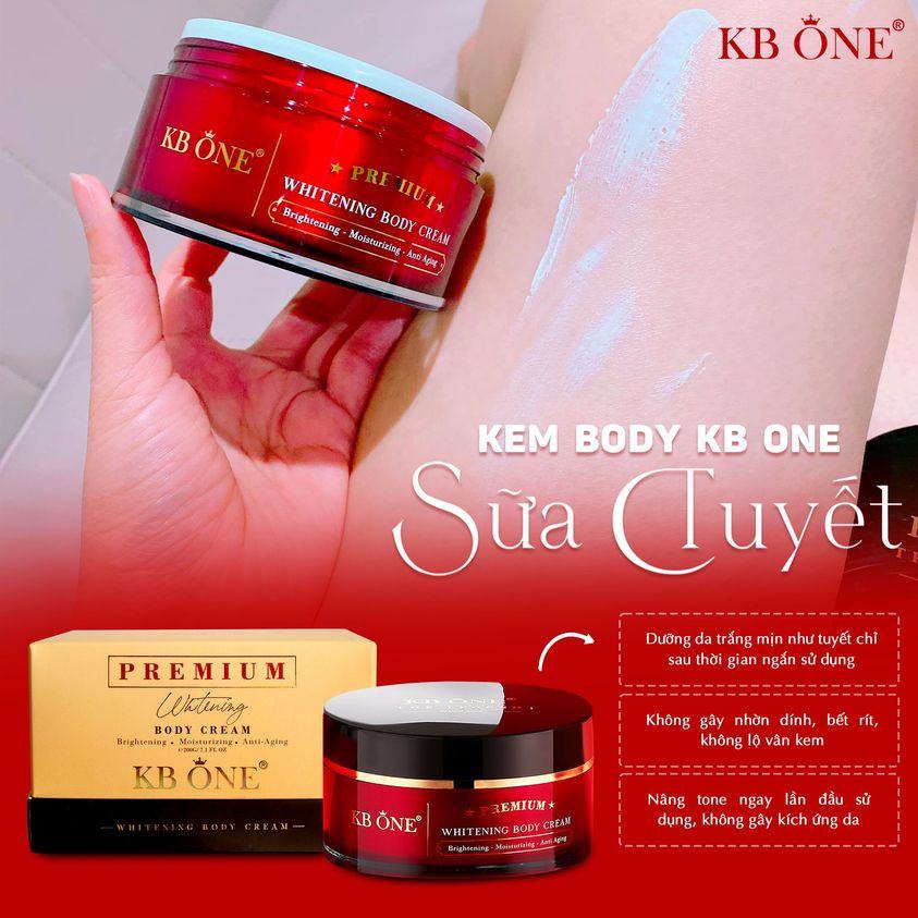 Giải pháp dưỡng trắng da cấp tốc cho làn da thâm sạm với kem body KB ONE