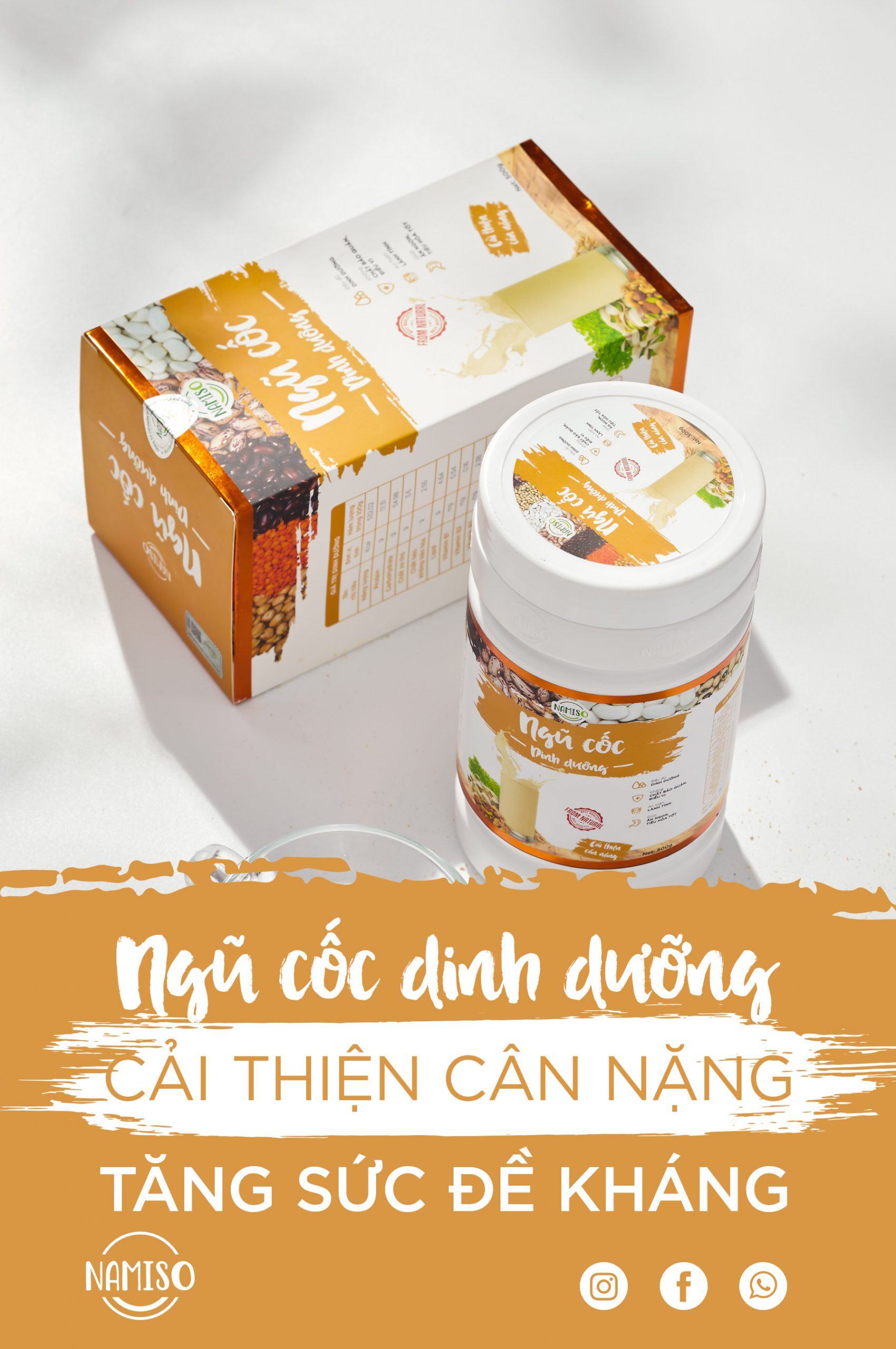 Gầy không còn là nỗi lo - ngũ cốc dinh dưỡng hỗ trợ tăng cân NAMISO