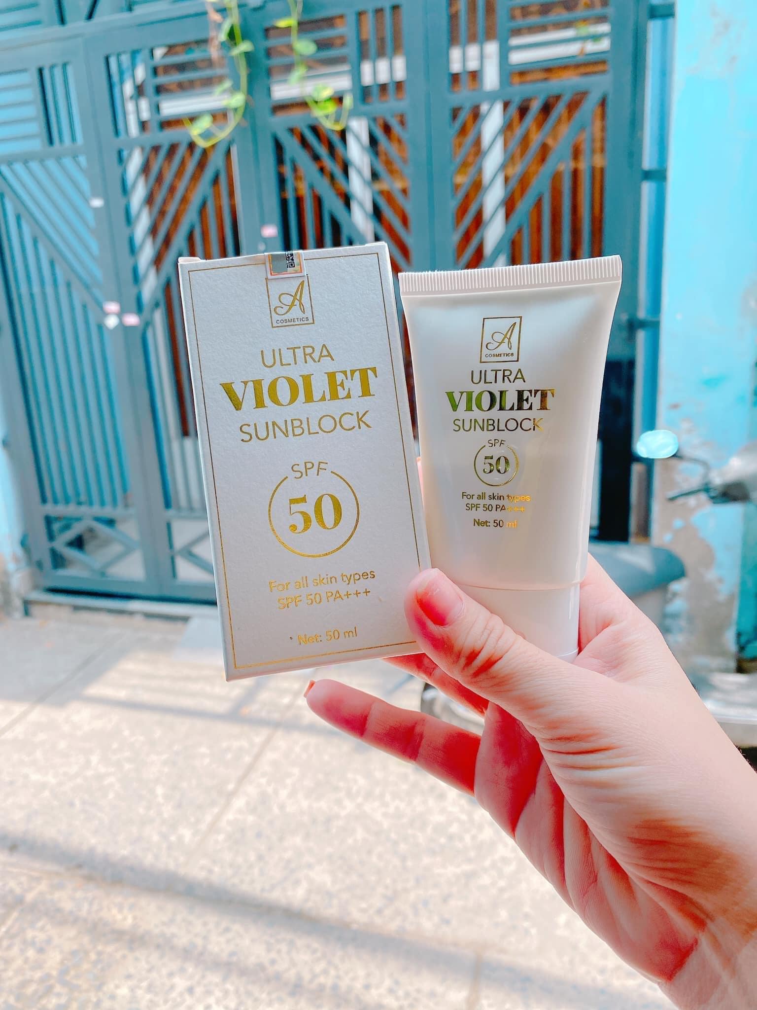 Sản phẩm không thể thiếu hằng ngày của các nàng là đây !! chống nắng Violet Sunblock A COSMETICS
