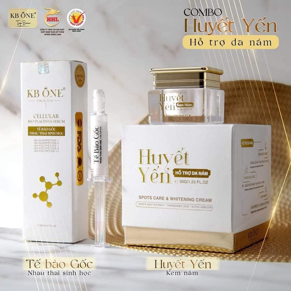 Combo Kem Face Huyết Yến Giảm Nám KB One