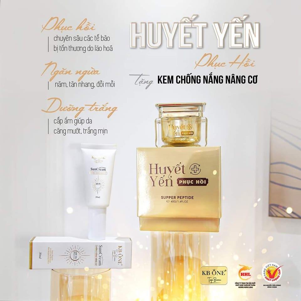 Kem Face Huyết Yến Phục Hồi Da Siêu Đỉnh Từ Nhà Kb One