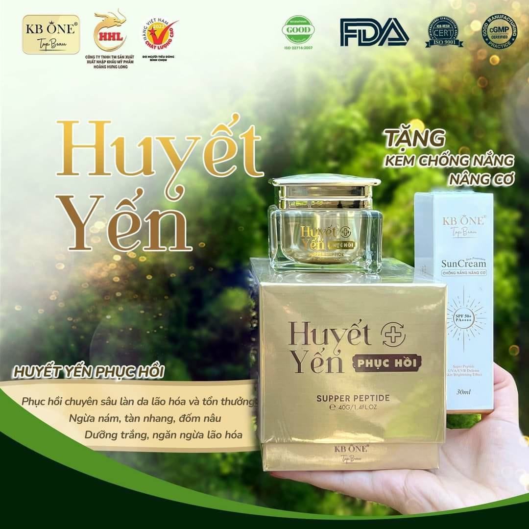 Kem Face Huyết Yến Phục Hồi Da Siêu Đỉnh Từ Nhà Kb One