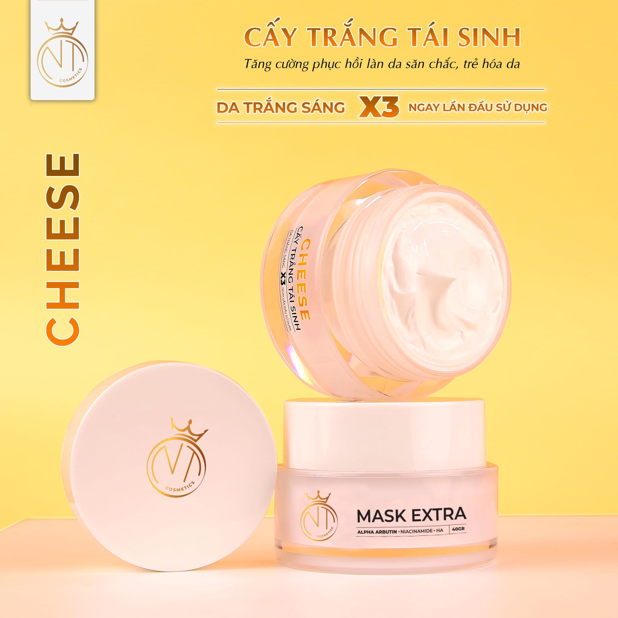 Liều thuốc bổ cho da ! Mặt nạ cấy trắng tái sinh CHEESE NT COSMETICS
