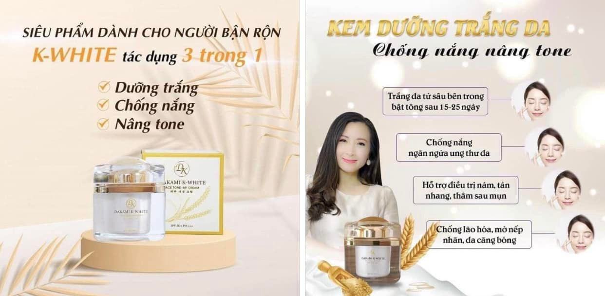 Dakami K White Ban Ngày 3 In 1- Dưỡng Da Trắng Sáng Tại Nhà Hiệu Quả Như Đi Spa!