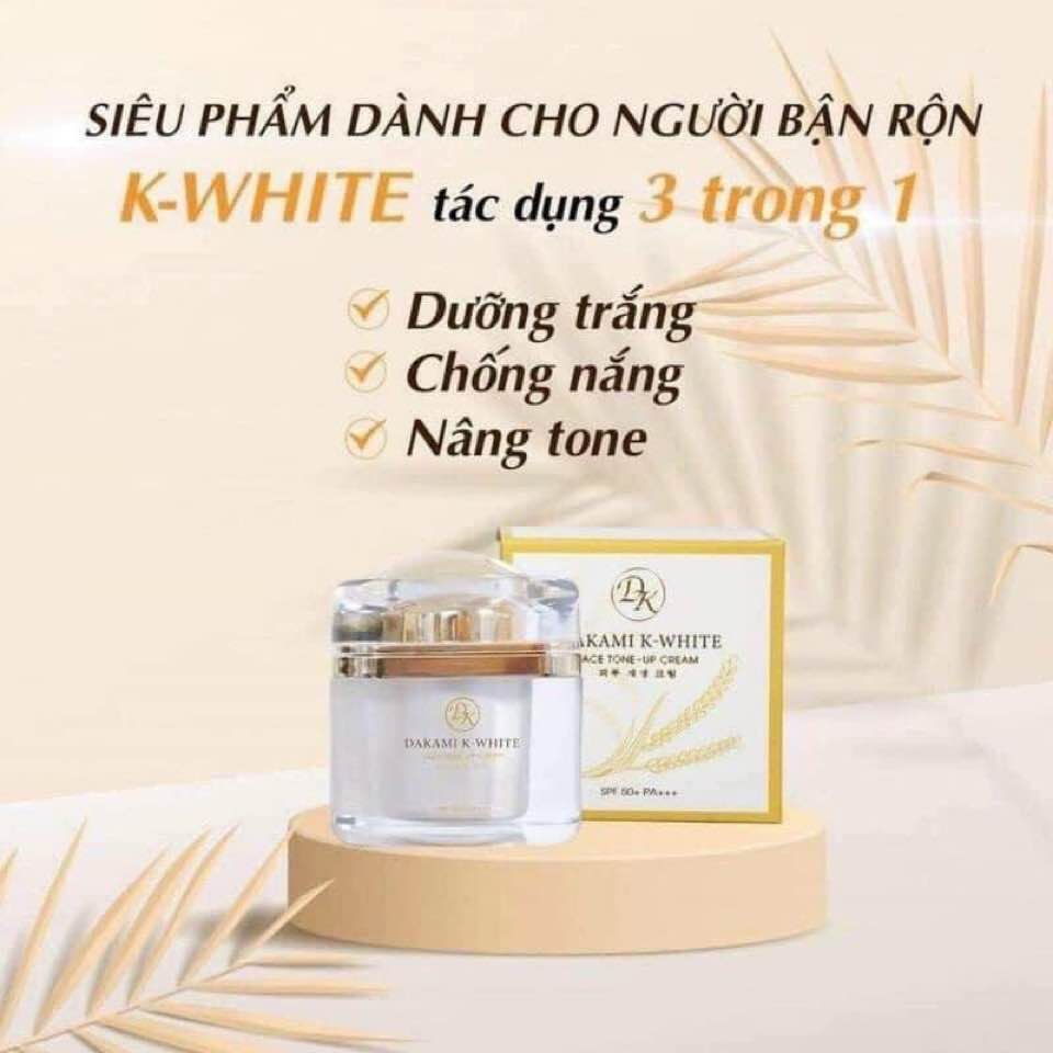 Dưỡng Da Trắng Sáng Bật Tone Chỉ 3 Phút Mỗi Ngày Với Kem Dakami K White Ban Ngày 3 In 1