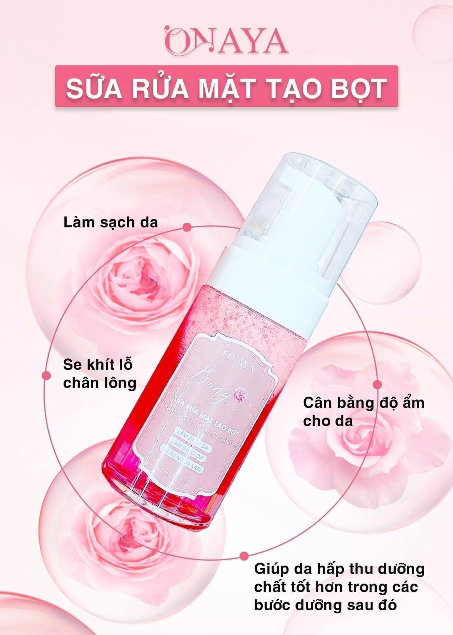 Sữa Rửa Mặt Tạo Bọt ONAYA- Tạm Biệt Ngay Bã Nhờn Bụi Bẩn Gây Mụn