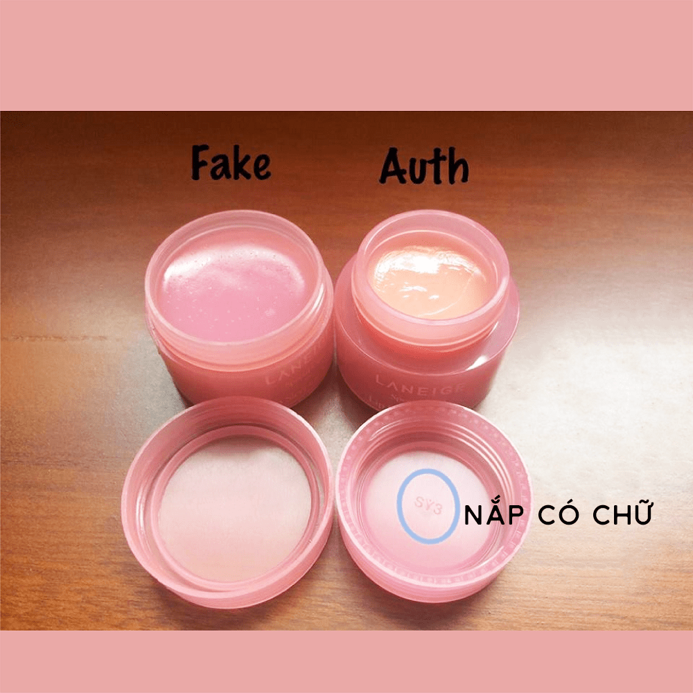 Phân Biệt Thật Giả Mặt Nạ Ngủ Môi Laneige Mini 3g