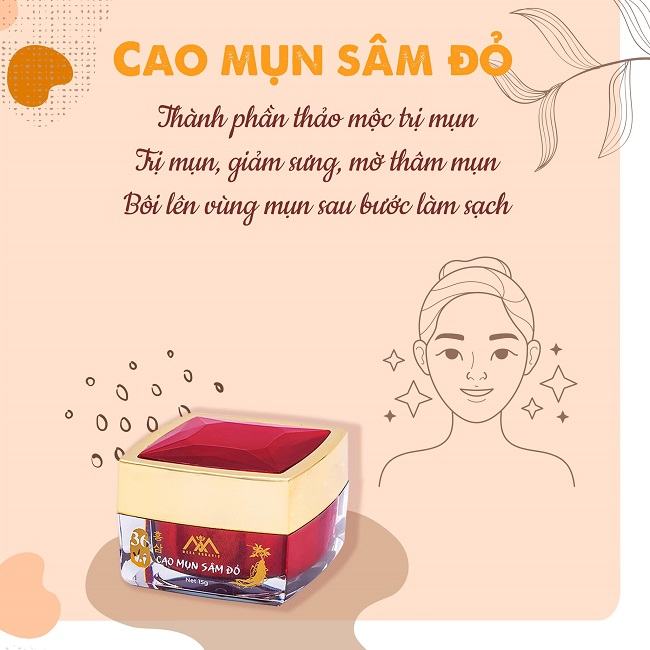 Hiệu quả chứng minh cùng thời gian cao mụn sâm đỏ 36 vị