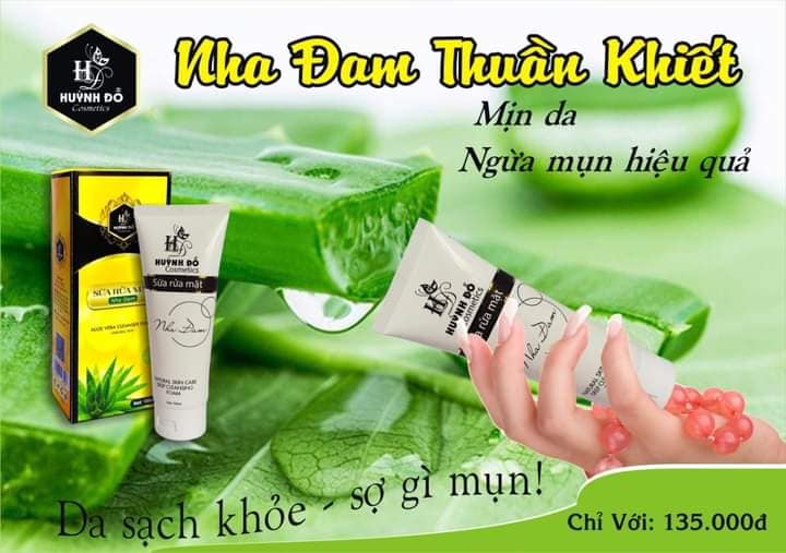 Sữa rửa mặt nha đam Huỳnh Đỗ thức tỉnh làn da