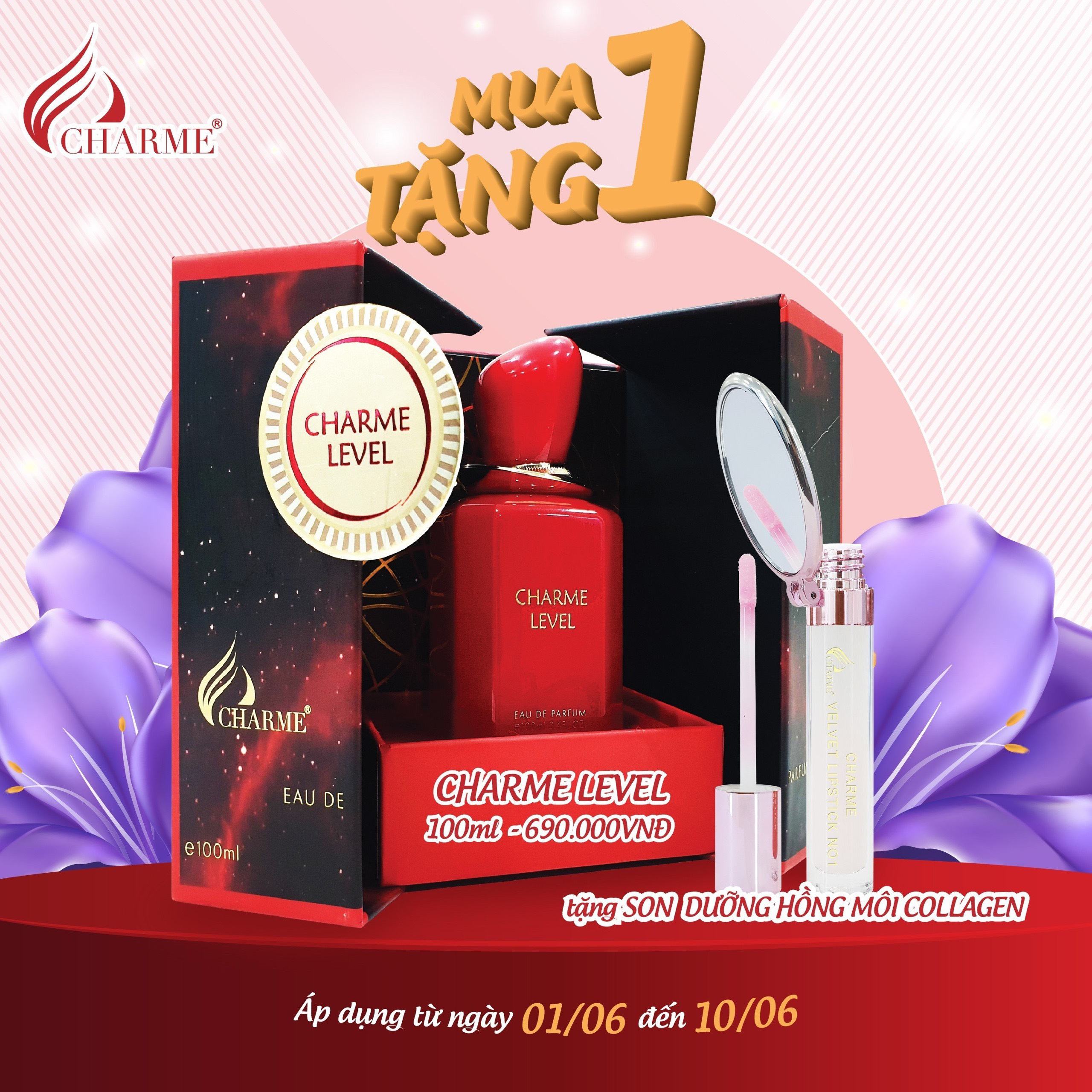 Nước hoa Charme Level 100ml là một trong những chai nước hoa được đánh giá cao nhất