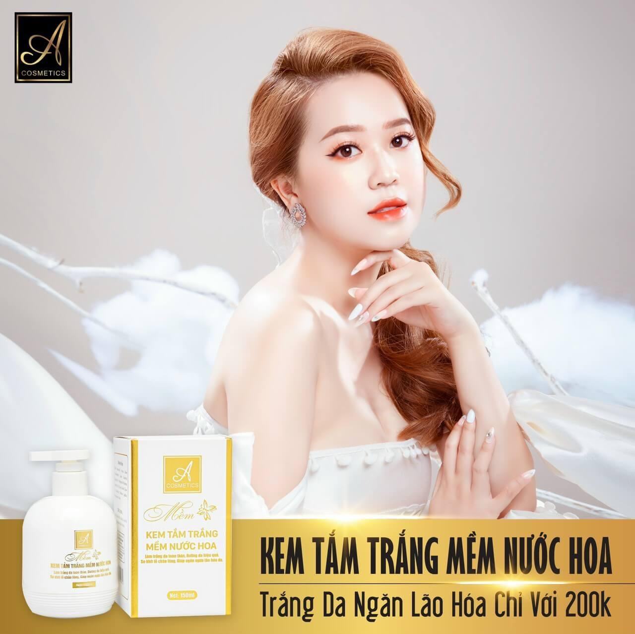 Kem tắm trắng mềm nước hoa Acosmetics là bước đột phá mới trong lĩnh vực chăm sóc da