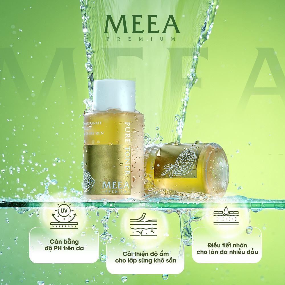 CĂNG BÓNG DA CÙNG NƯỚC THẦN NHÀ MEEA - TONER LỰU ĐỎ