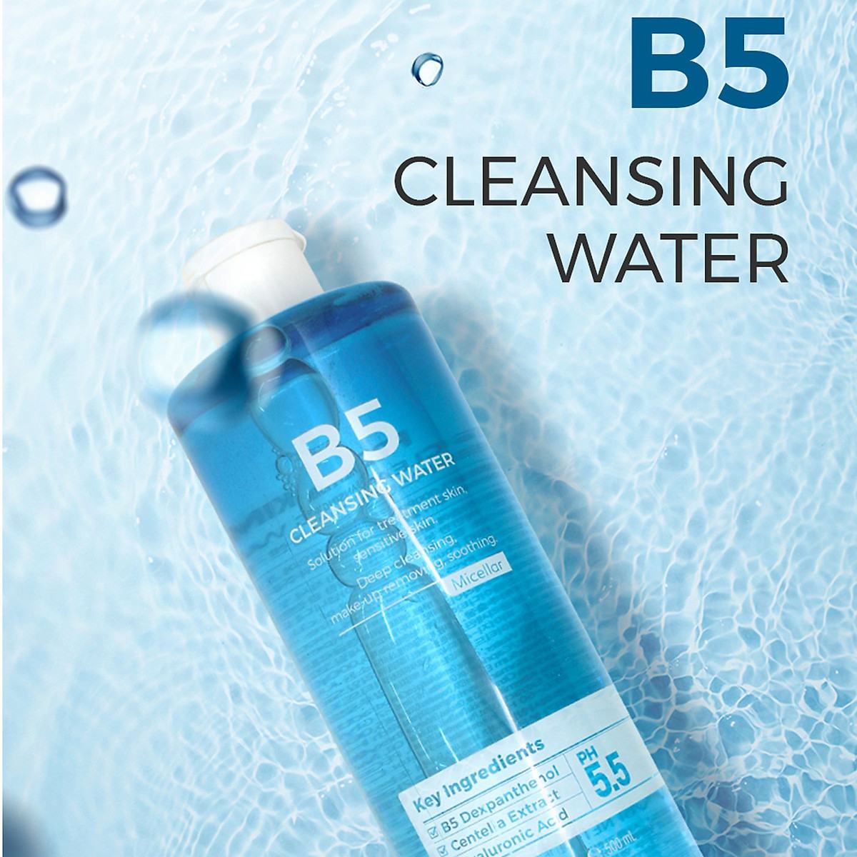Nước Tẩy Trang Phục Hồi Cho Da Nhạy Cảm Pretty Skin B5 Cleansing Water