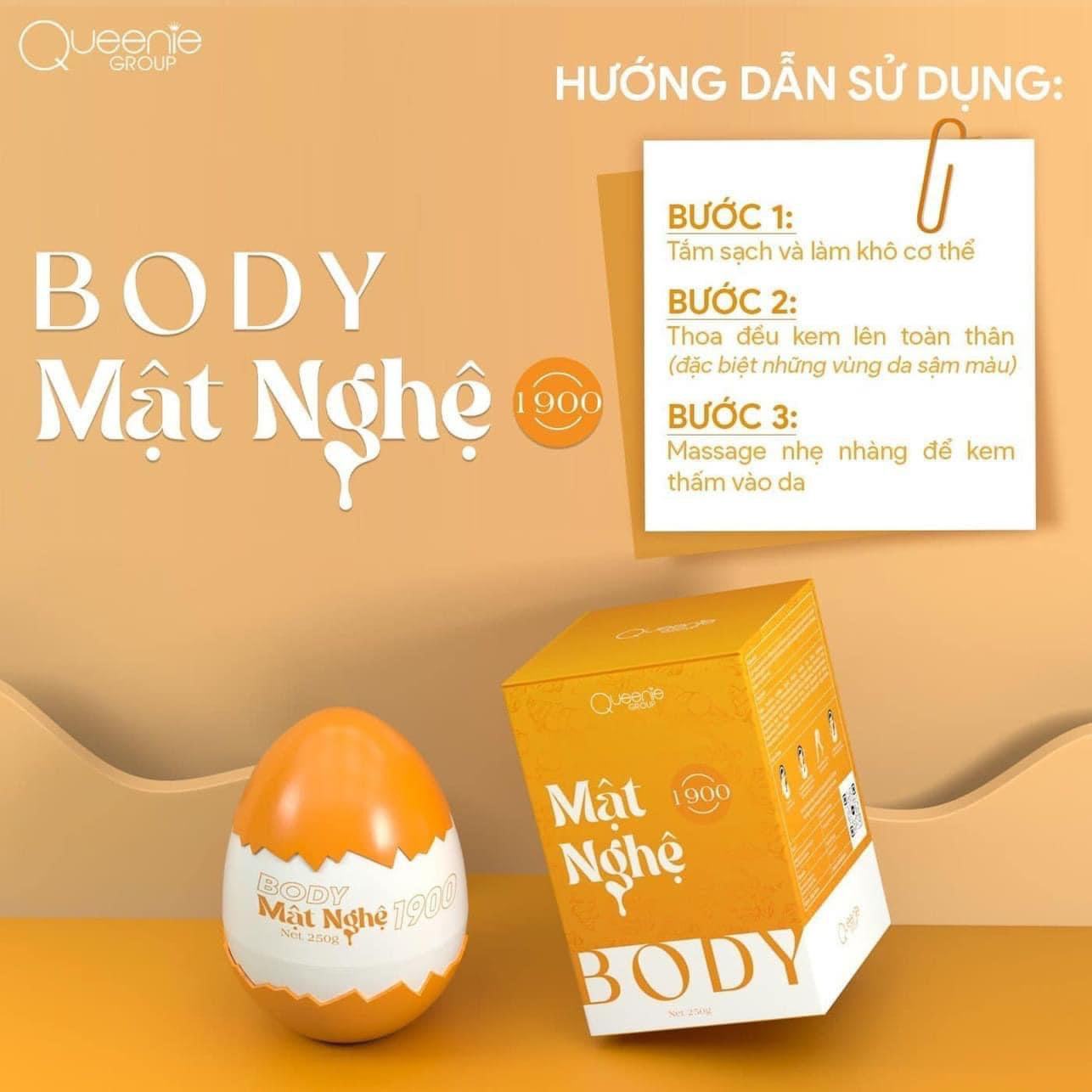 Da tươi sáng trẻ trung rạng rỡ hơn bao giờ hết với gương mặt vàn trong làng mỹ phẩm kem Body Mật Nghệ 1900