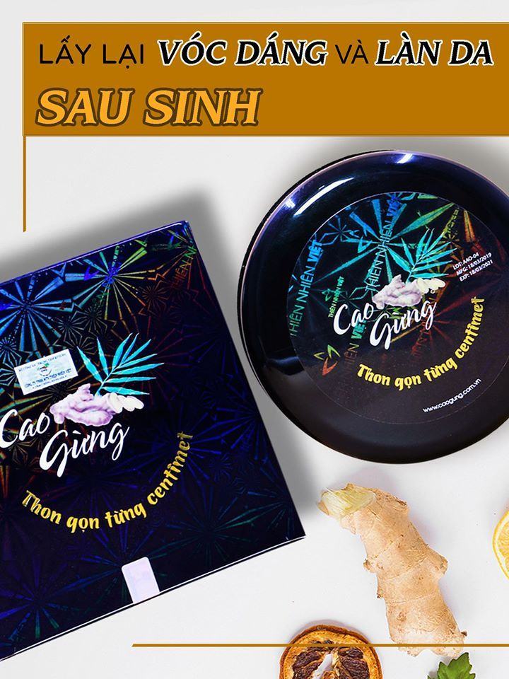 Cao gừng lấy lại vóc dáng và lan da cho chị em phụ nữ sau sinh