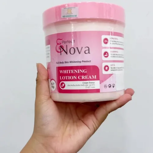 Kem Body Enova Perfect Whitening Ltion Cream Màu Hồng 1kg Dưỡng Sáng Da Body