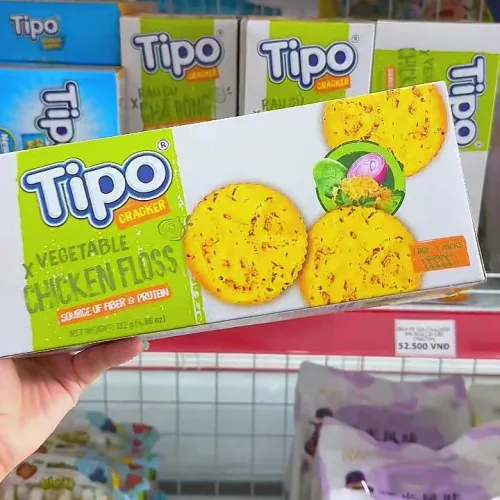 Bánh Quy Tipo Rau Củ Chà Bông 132g - Tipo Bánh Cracker Rau Củ Chà Bông - Bánh Tipo