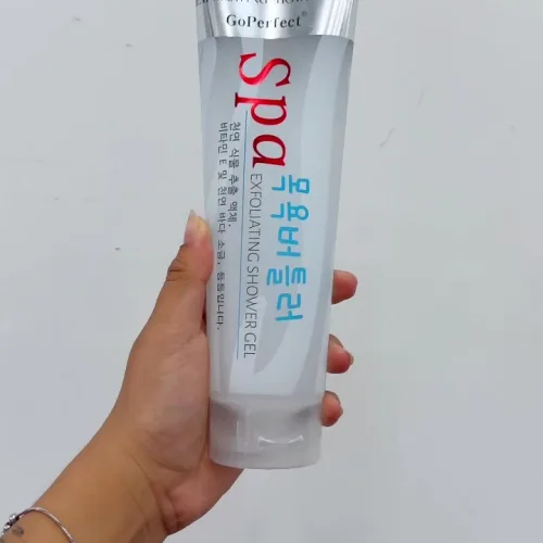 Tẩy Tế Bào Chết Body Spa Exfoliating Shower Gel GoPerfect Bản Trung Màu Trắng 300ml