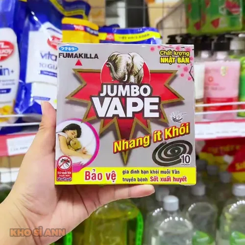 Hộp 10 Khoanh Nhang Muỗi Jumbo Vape Bạc Chất Lượng Nhật Bản