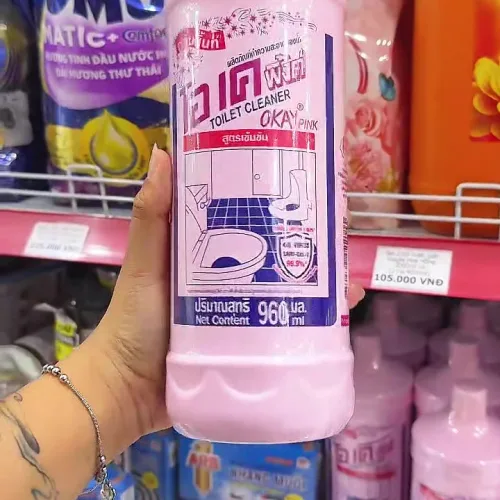 Nước Tẩy Bồn Cầu Okay Pink 960ml Thái Lan