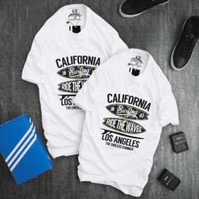Bỏ sỉ áo thun nam cổ tròn unisex màu trắng