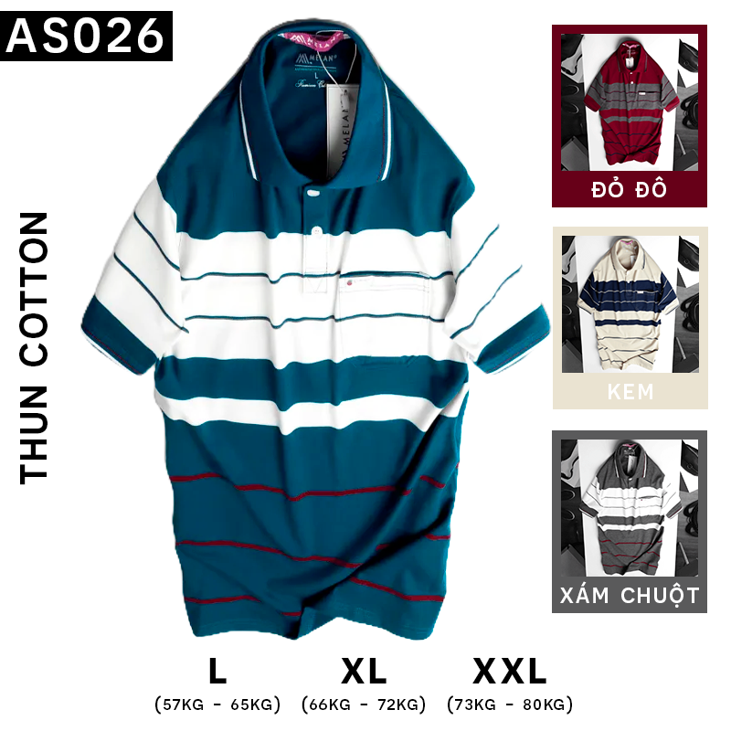 Kho sỉ áo Thun Sọc Polo Nam Có Túi Cao Cấp