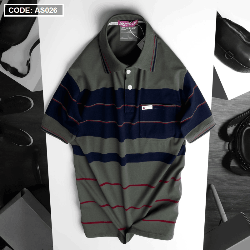 Kho sỉ áo Thun Sọc Polo Nam Có Túi Cao Cấp