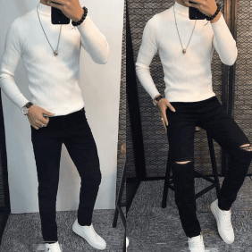 Nguồn hàng sỉ quần jean đen rách gối 303