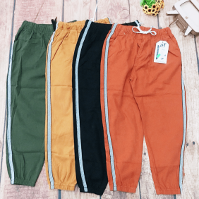 Quần kaki nữ Jogger cao cấp phối viền