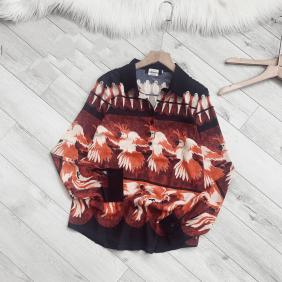 Sỉ áo sơ mi nữ in họa tiết in big size 65kg