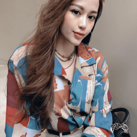 Sơ mi nữ họa tiết xanh cá tính giá sỉ