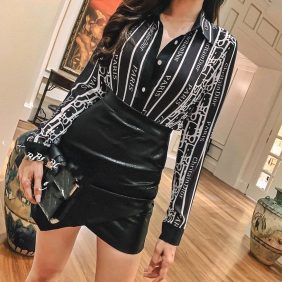 Sơ mi nữ hoạ tiết sang chảnh 55kg