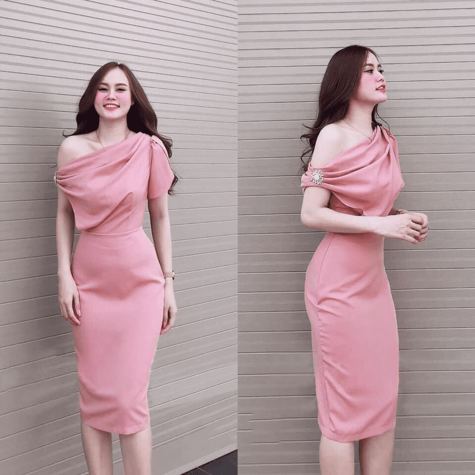 váy trễ vai phối đen trắng cực xinhhh | Shopee Việt Nam