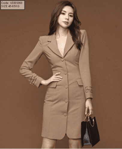 Đầm Vest Nữ Phối Túi Hai Bên Thời Trang V6014 – ViAnh
