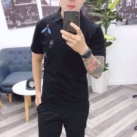 Nguồn hàng sỉ áo thun nam cổ bẻ hình chim ruồi