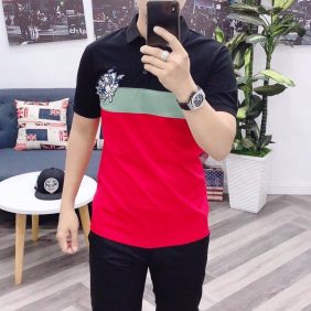Áo thun nam cổ bẻ áo phối cao cấp