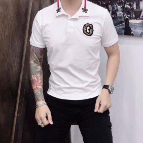Áo thun nam cổ bẻ thêu logo cao cấp