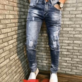 Bỏ sỉ quần jean nam dài rách 387