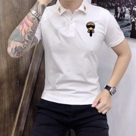 Xưởng sỉ áo thun nam cổ bẻ thêu hình