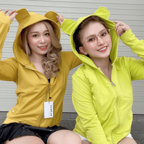 Bỏ sỉ áo khoác nữ trơn nón phối siêu cưng