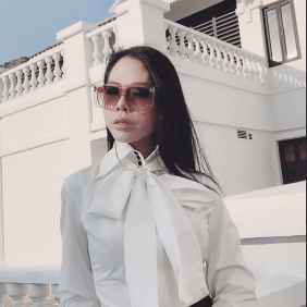 Áo sơ mi voan trắng nữ cột nơ