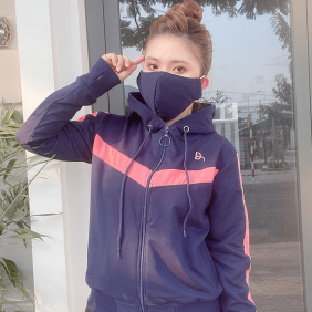 Áo khoác nữ có nón phối kèm khẩu trang size XL