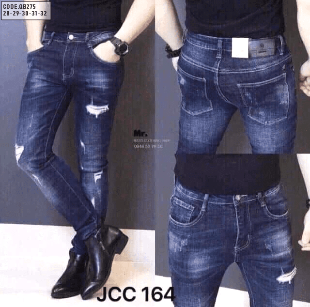 Sỉ quần jean nam co giãn Quần jean nam co giãn