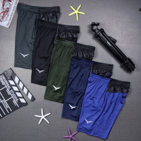 Xưởng sỉ quần short thể thao nam phối da in eagle