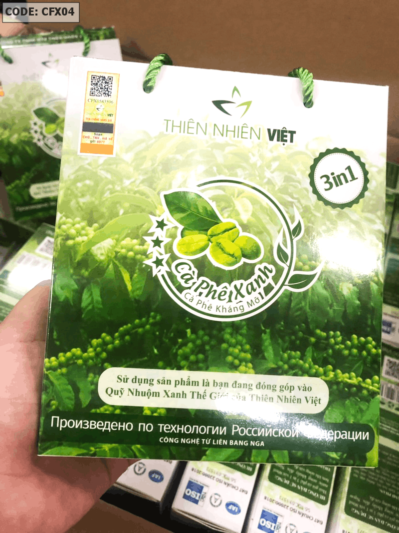 Combo 2 Cafe xanh hộp nhỏ 10 gói giá lẻ 125k Combo 2 Cafe xanh hộp nhỏ 10 gói giá lẻ 125k