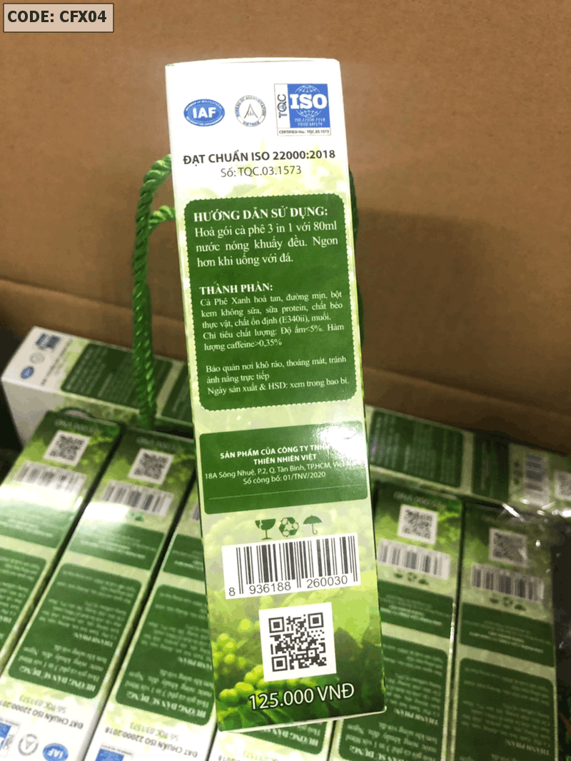 Combo 2 Cafe xanh hộp nhỏ 10 gói giá lẻ 125k Combo 2 Cafe xanh hộp nhỏ 10 gói giá lẻ 125k