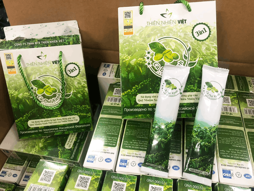 Combo 2 Cafe xanh hộp nhỏ 10 gói giá lẻ 125k Combo 2 Cafe xanh hộp nhỏ 10 gói giá lẻ 125k