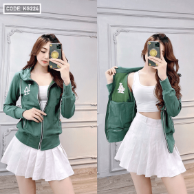 Áo khoác nữ thêu chữ LA cao cấp