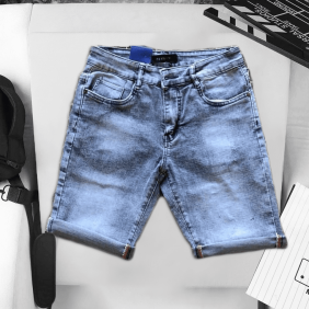 Quần short jean màu xanh cao cấp ms050