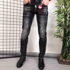 Quần jean dài nam màu xám đen
